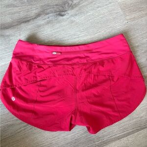 lululemon athletica Women's Vibrant Red Athletic Shorts